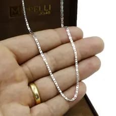 Corrente Piastrine Prata 925 60cm Masculina com garantiaCorrente Piastrine Prata 925 60cm Masculina com garantia