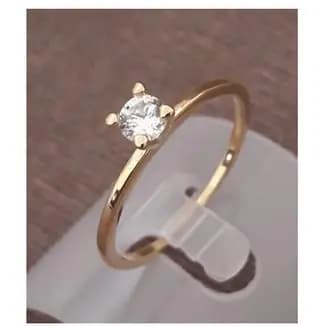 Anel De Noivado Solitário Feminino Zircônia Fashion Top Promação Pronta Entrega