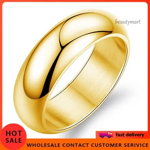 Ssjz_ Aliança De Casamento De Aço Titânio De 6mm Unissex / Bijuteria Para Festa / Presente Eua 6-10