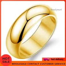 Ssjz_ Aliança De Casamento De Aço Titânio De 6mm Unissex / Bijuteria Para Festa / Presente Eua 6-10