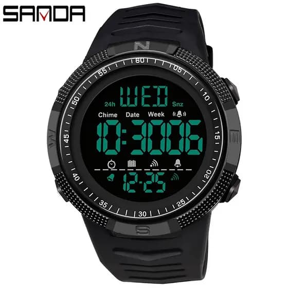 Sanda À Prova D 'Água Relógio Cronógrafo De Luxo Display LedSanda À Prova D 'Água Relógio Cronógrafo De Luxo Display Led