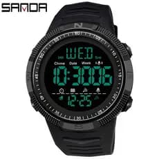 Sanda À Prova D 'Água Relógio Cronógrafo De Luxo Display LedSanda À Prova D 'Água Relógio Cronógrafo De Luxo Display Led