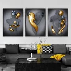 Quadro Decorativos sala pintura de namorados