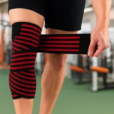 Faixa de Joelho Elástica para Treino -  Agachamento, Powerlifting, Musculação e Exercícios Intensos
