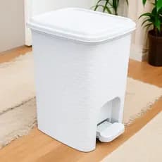 Lixeira Rattan 7L Tampa Click Arqplast Pedal Ideal para Banheiro Cozinha Casa Design Moderno