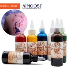 [AIMOOSI] Pincel Golden Phoenix Airbrush 100ml Tinta Temporária Tattoo Corporal E Finalizada Bronzeada
