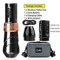 Caneta Para Máquina De Tatuagem Com Display Rotativo Sem Fio Profissional LCD , Motor Poderoso Núcleo , Alta Precisão ,