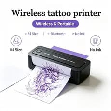 2 em 1 portátil Bluetooth impressora de tatuagem A4 impressora térmica máquina de transferência de tatuagem