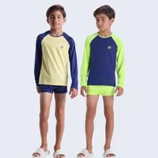Conjunto Moda Praia UV50+ Infantil Masculino Raglan