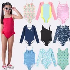 Kit Sortido 3 Peças de Roupas Infantis Menina Moda Praia- 3 Maiôs