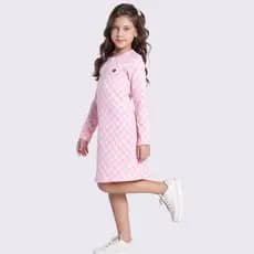 Vestido Infantil Feminino em Jacquard Quadriculado