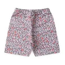 Bermuda Infantil Tactel Letrinhas Chumbo