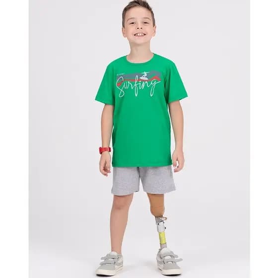 Conjunto Infantil Menino Ondas Verde