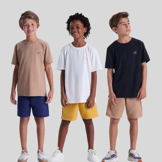Conjunto Masculino Infantil de Verão Básico VA
