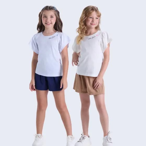 Conjunto Verão Infantil Menina Babado Fofo