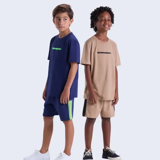 Conjunto Infantil Masculino de Verão com Tela