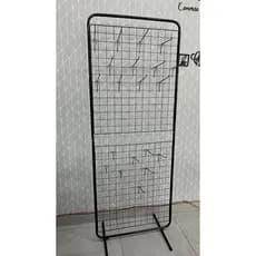 Biombo De Chão Expositor Aramado + 40 Ganchos De 15cm