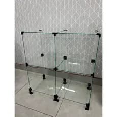 Balcão em vidro 4 nichos horizontal 0,60 X 0,60