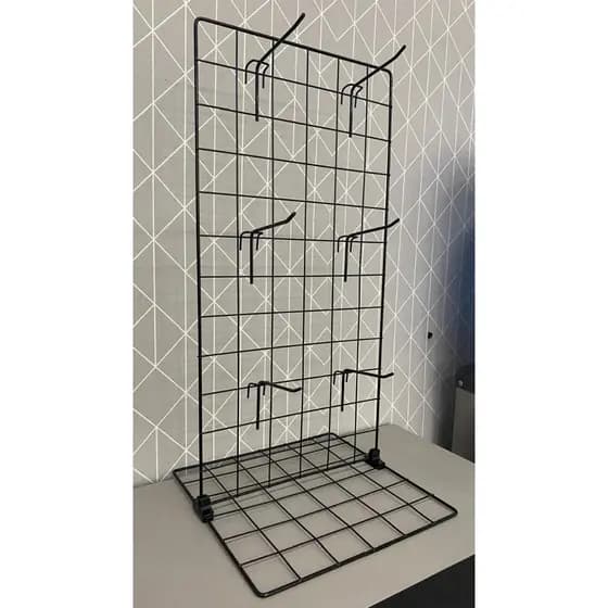 Biombo de Balcão, 60cm x 30cm + 6 ganchos 10cm Aramado para feira, evento, totalmente desmontável