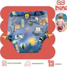 Fralda de Piscina Infantil Reutilizável Ecológica Absorvente Hidroterapia Incontinência Urinária