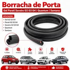 Borracha Porta Gol Parati Saveiro G2 G3 G4 Quantum Santana 4M