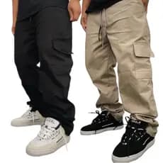 FENIXJEANS - KIT 2 CALÇA CARGO MASCULINO SKATE COM BOLSO LATERAL - LANÇAMENTO