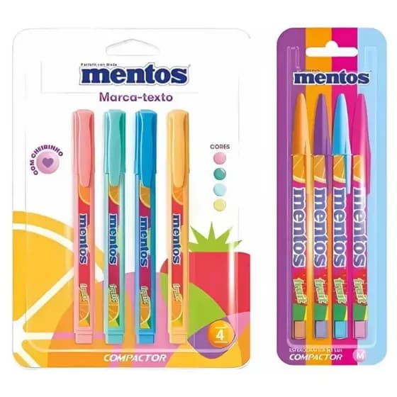 Marca Texto Mentos + Canetas Mentos – Praticidade, Estilo e Cheirinho Incrível