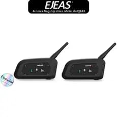 EJEAS Vnetphone V6 Motocicleta Bluetooth Capacete Intercomunicador Fone De Ouvido Impermeável IP65 5.1,2 Motorista Fala No Mesmo Tempo Pacote Duplo Para Shoei AGV KYT Yamaha Honda Forza 250