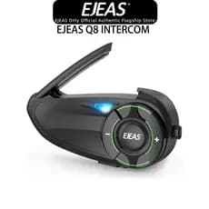 EJEAS Q8 Motocicleta Capacete Sem Fio Bluetooth Q8 Fone De Ouvido Intercomunicador De Malha IP67 5.1 À Prova D'água Para 6 Pilotos