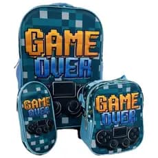 Kit De Mochila Escolar Infantil Game Com Lancheira E Estojo