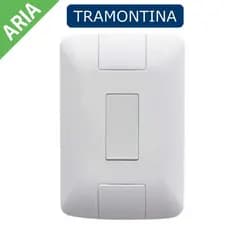 CONJUNTO DE INTERRUPTOR 4x2 TRAMONTINA 6A/250V LINHA ARIA BRANCA