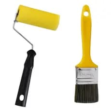 Rolinho Rolo Para Pintura 09cm + Trincha Pincel 2 Compel