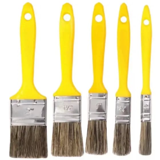 KIT 5 TRINCHA PINCEL PARA PINTURA 1/2'  3/4'  1'   1  1/2'  2' COMPEL