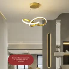 Luminária Pendente LED Moderna Lustre Teto Sala Quarto Cozinha Corredor Escritório