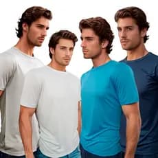 Kit 4 Camisetas Masculinas em Dry Fit para academia