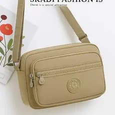 Bolsa Feminina Transversal Pequena Tactel Alça De Mão Ombro Impermeável Nylon Premium
