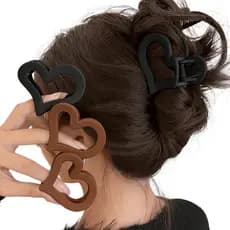 Kit 4 Presilhas Prendedores Grampo De Cabelo Coração  Acessórios De Cabelo Versátil