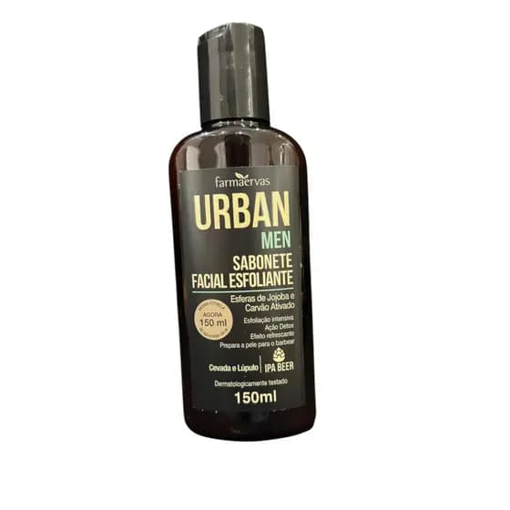 Sabonete Facial Esfoliante Urban Men Ipa Beer FarmaErvas 150ml