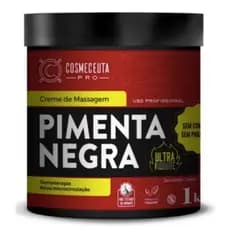Creme de Massagem Corporal Cosmeceuta Pimenta Negra ULTRA PICANTE -  Termoterapia Profissional