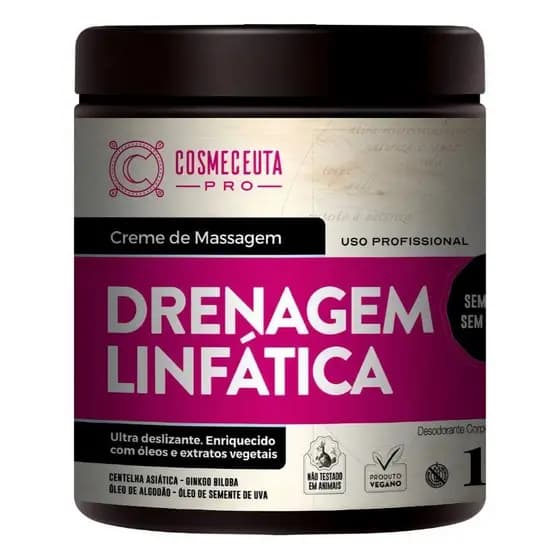 Creme de Massagem Cosmeceuta 1kg com Ultra Deslizante e Hidratação Prolongada