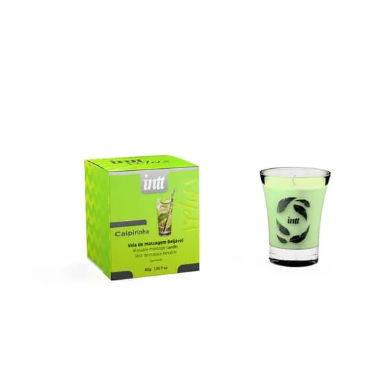 Vela De Massagem Beijável Sabor Caipirinha Não Queima a Pele Comestível Vela Para Massagem Relaxante Intt 40g