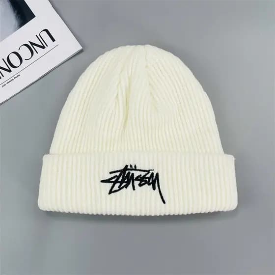 Chapéu De Malha Quente Bordado De Inverno Masculino E Feminino Boné Coreano
