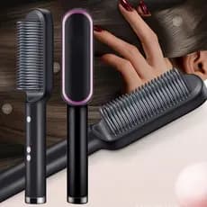 Escova Alisadora 5 em 1  Bivolt - Alisa, Hidrata, Modela, Alinha e Anti-Frizz-Beleza-Modelagem