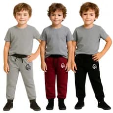 Kit 2 Calças Infantil Moletom Flanelado Jogger Confortavel Envio Rapido
