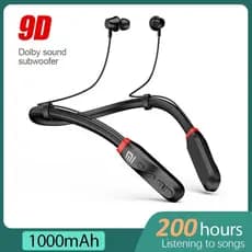 Fone De Ouvido Bluetooth Deep Bass Neckband 5.1 Com Microfone 9D Stereo in-Xiaomi I35 Sem Fio 200 Horas