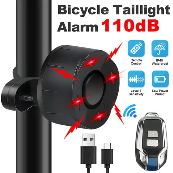 Alarme De Bicicleta 110dB Anti-Roubo Vibração Sem Fio Controle Remoto Alarmes De Moto Casa Proteção De Segurança Ao Ar L