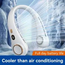 USB Pendurado Pescoço Ventilador Portátil Bladeless Mini Recarregável Mudo LED Display Digital Refrigerador De Ar Elétri