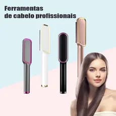 Modelador de Cachos e Alisador Chapinha Bivolt/Escova Alisadora de Cabelos Multifuncional