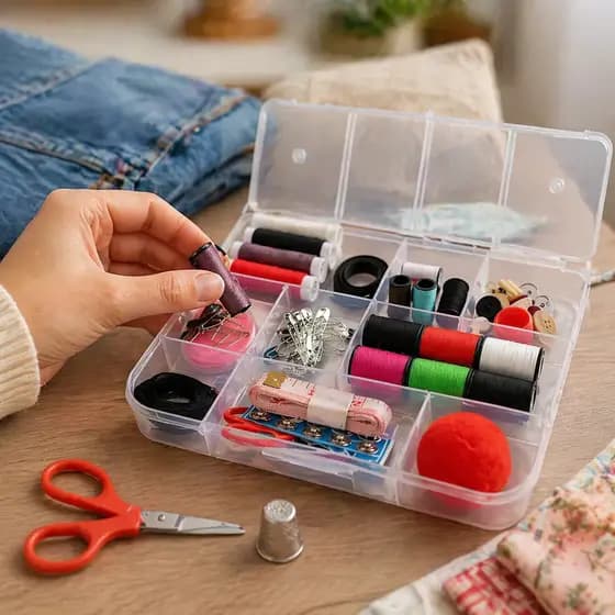 Kit Costura Completo Estojo Organizador Portátil Casa