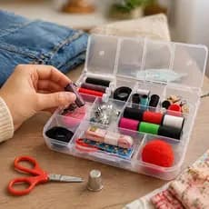 Kit Costura Completo Estojo Organizador Portátil Casa